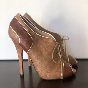 LAMB lace up booties.